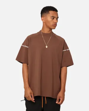 MultipurposeCuffs Casual Comfort Top Carre Prime Oversized Raglan T-Shirt Dark Brown