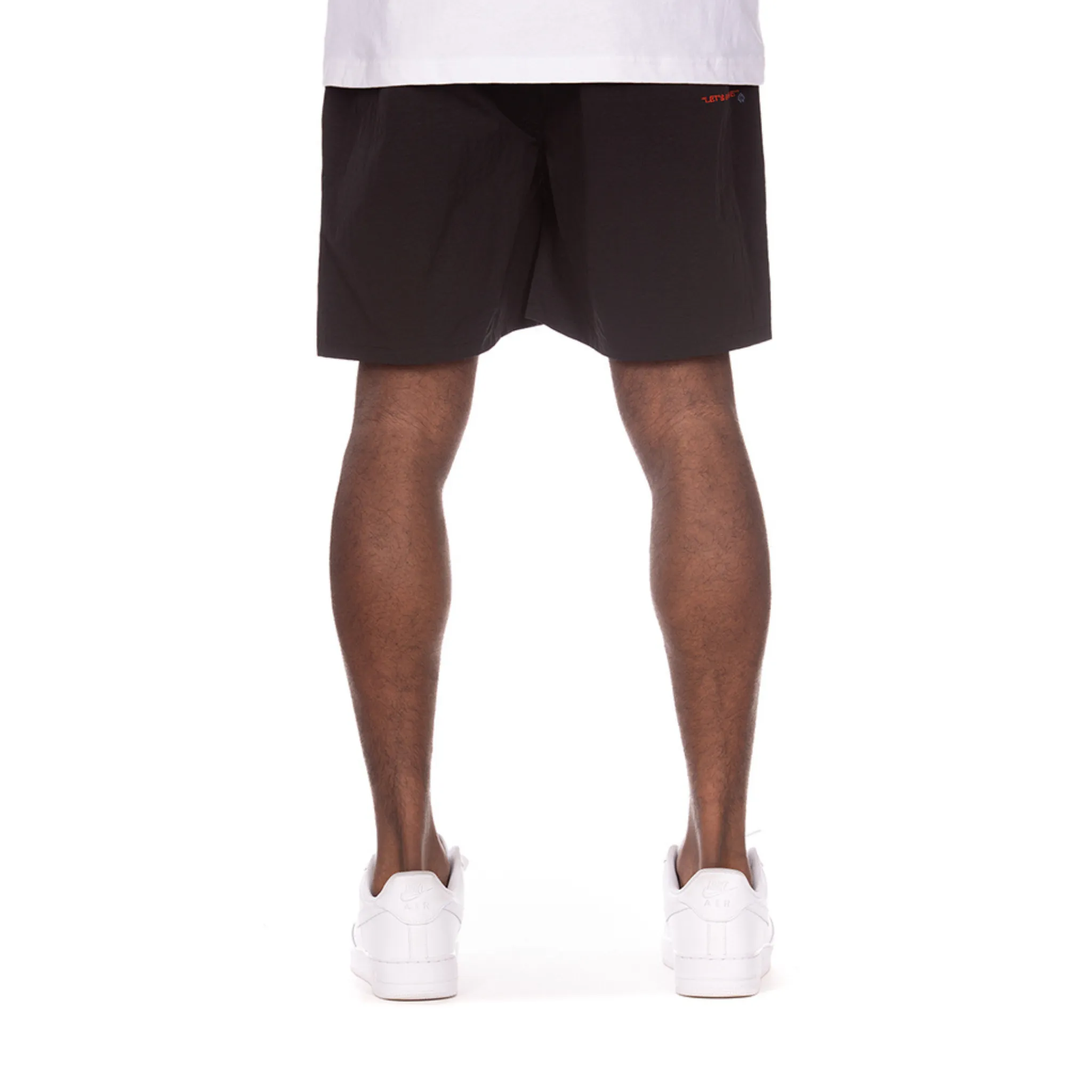 SlipResistantWaistband Activewear Clothing Icecream "Peace" Shorts (Black)