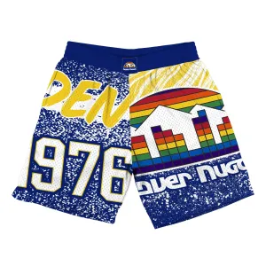 StretchableMaterial Prince Core Mitchell & Ness Jumbotron Sublimated Shorts (Denver Nuggets)
