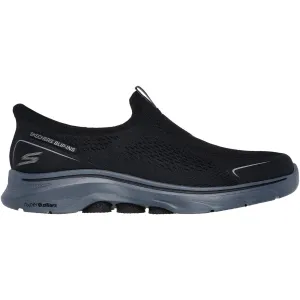 Early Jog Clear Glow Skechers Mens GO WALK 7 Easy On Evolution Trainer Black/Charcoal