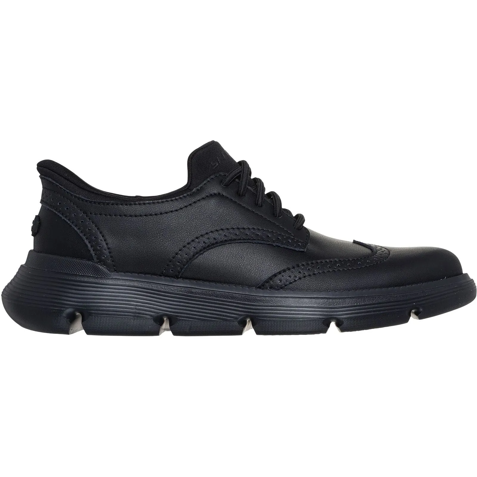 Skechers Mens Garza Sully Shoe Black Everyday Elastic