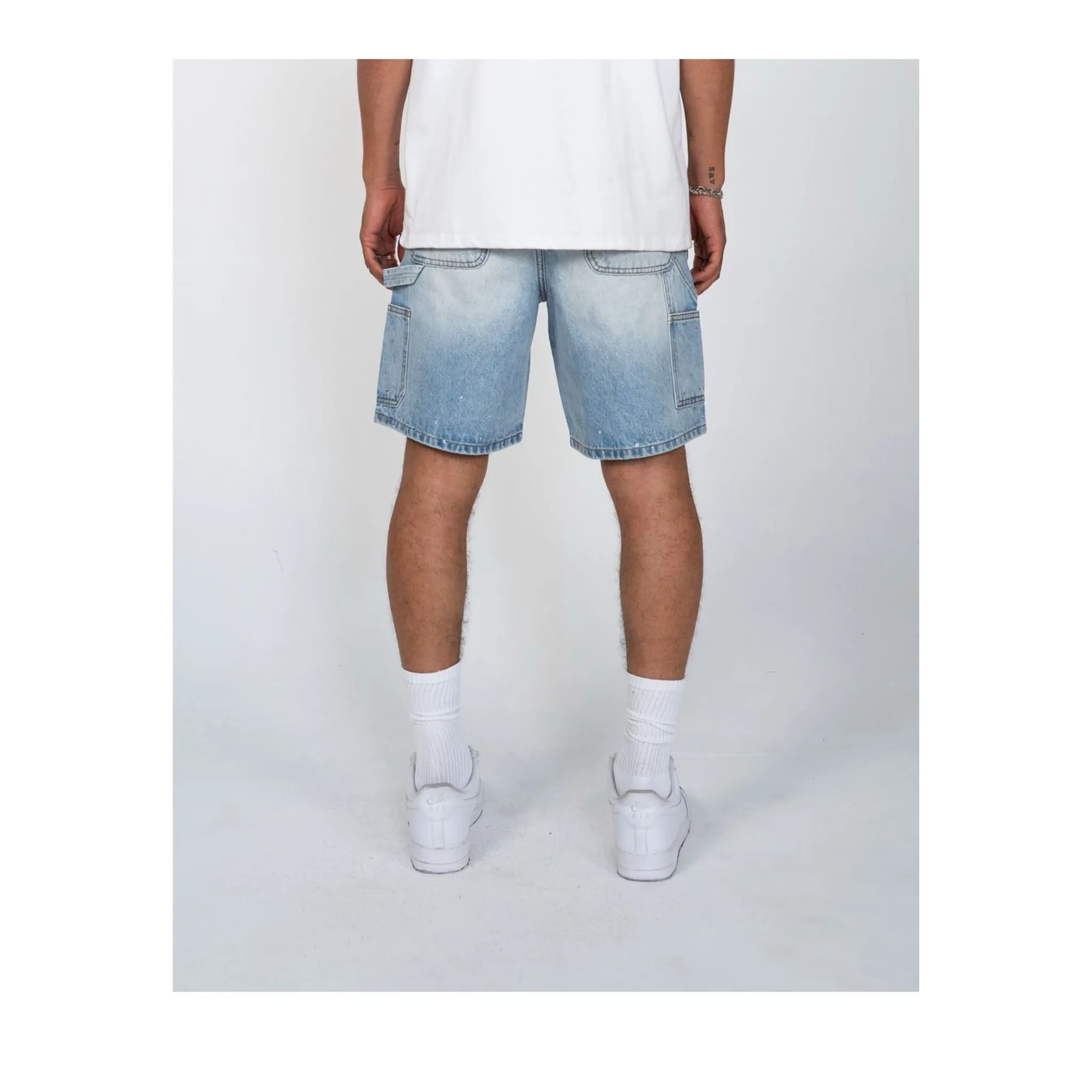 EPTM "Spotty " Denim Shorts Red Flash