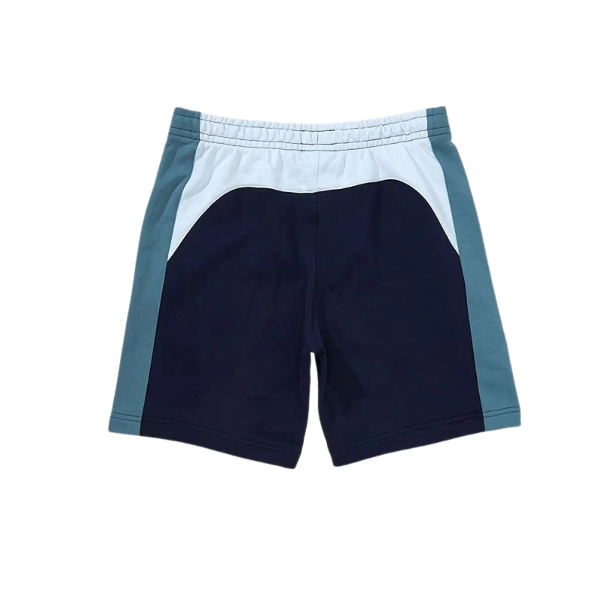 Spirit Core Lacoste Men's Cotton Fleece Colorblock Shorts (Navy/Blue/Lht Blue)
