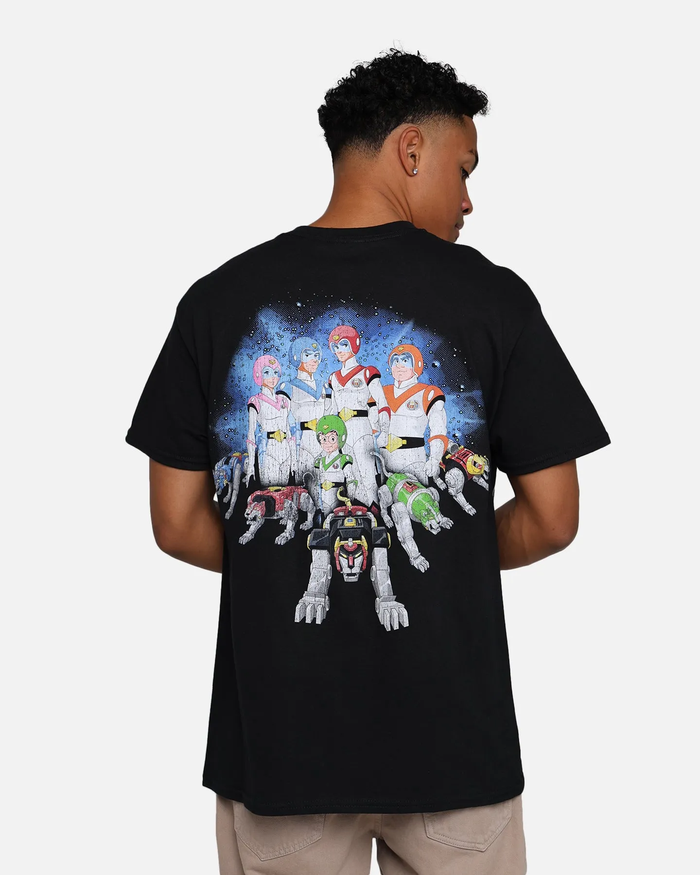 Premium Comfort Heather Texture Finish Goat Crew X Voltron Voltron T-Shirt Black