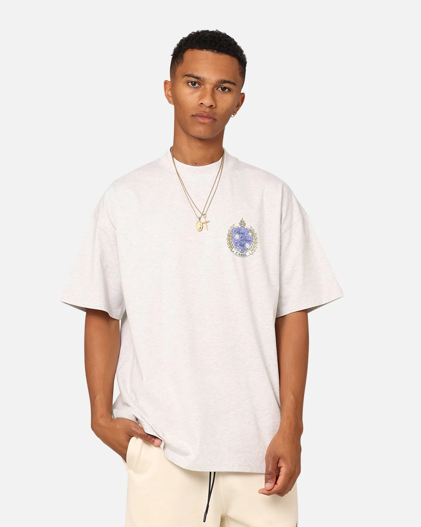 Bold Look Bold Design Carre Dice Club Oversized T-Shirt Silver Marle