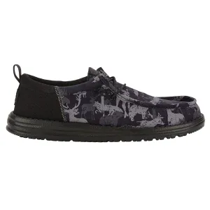 Soul Walk Comfort footbed HEYDUDE Mens Wally Funk Hunt Camo Shoes Black
