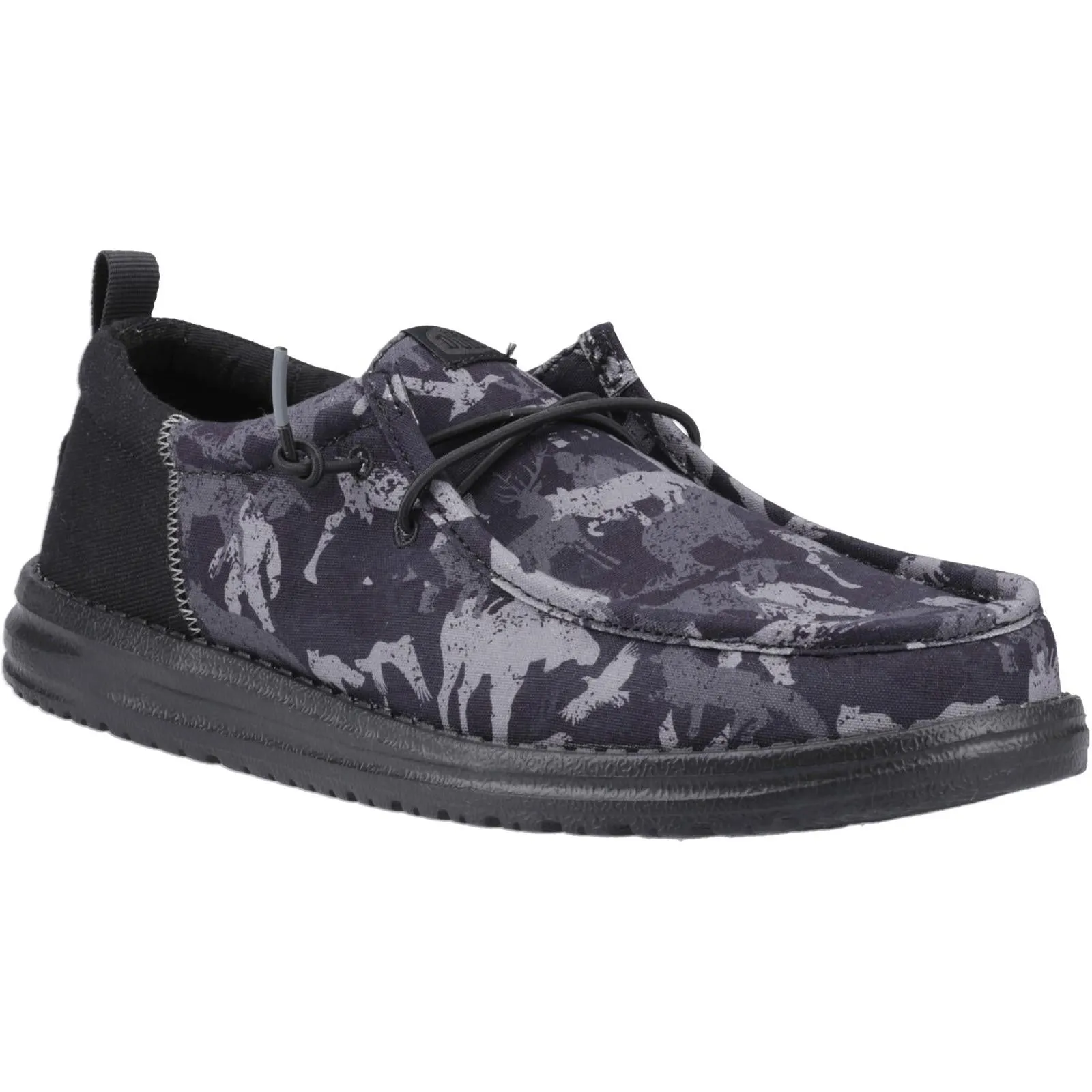 Anti Odor Urban Stroll HEYDUDE Mens Wally Funk Hunt Camo Shoes Black