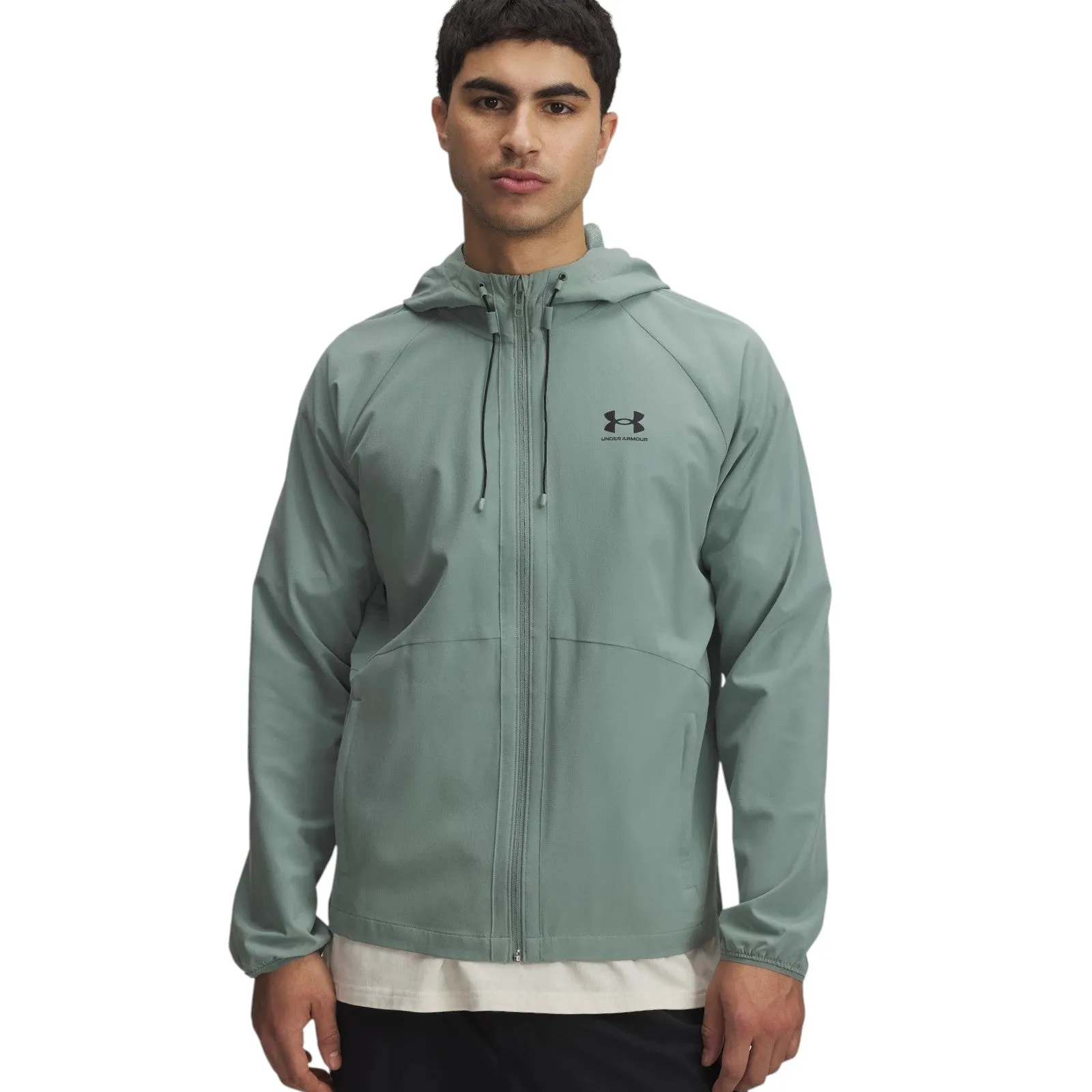 Structured Fit Under Armour Mens Full-Zip Windbreaker Hoodie