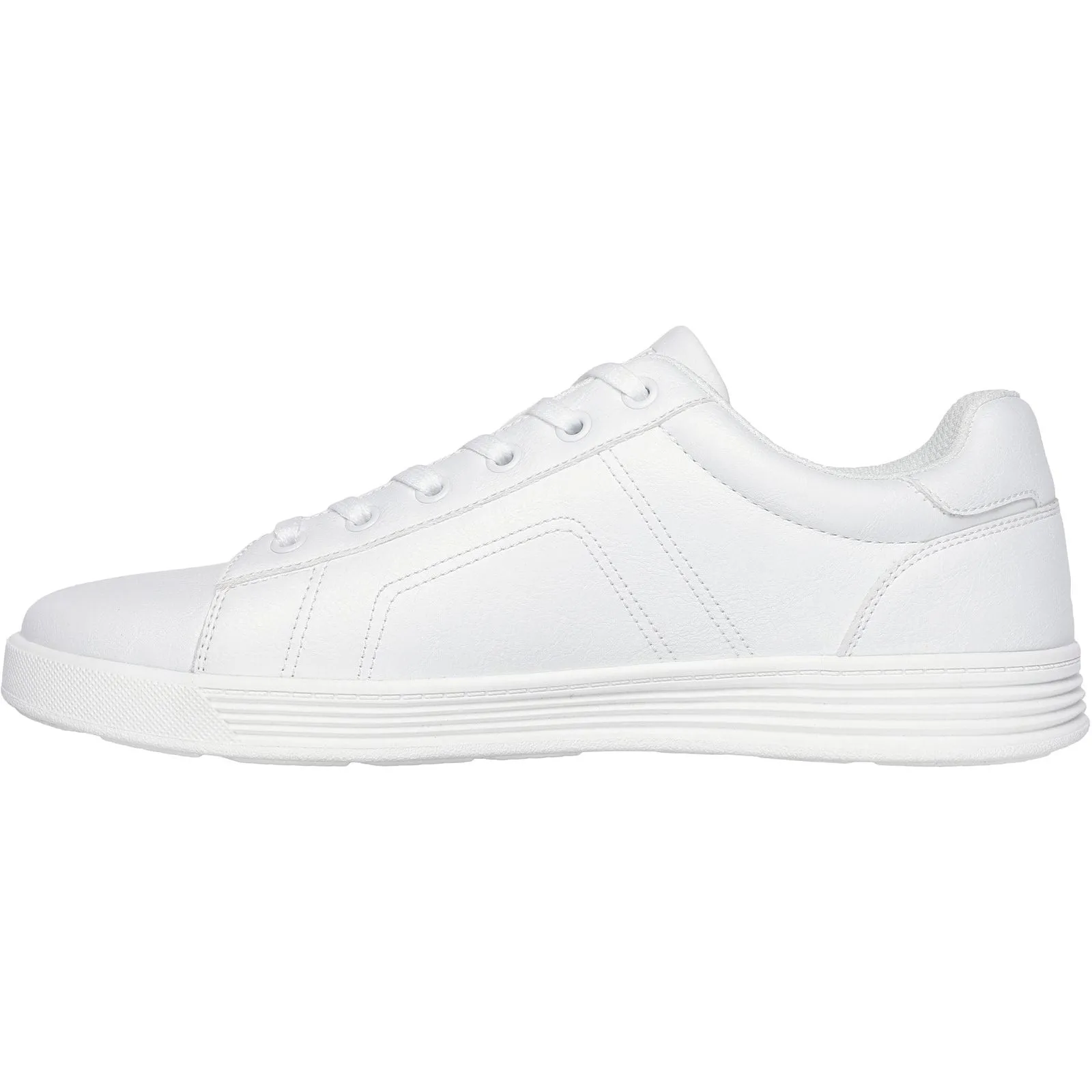Skechers Mens Cavell Hensley Shoe White Game Fit Stone Gray