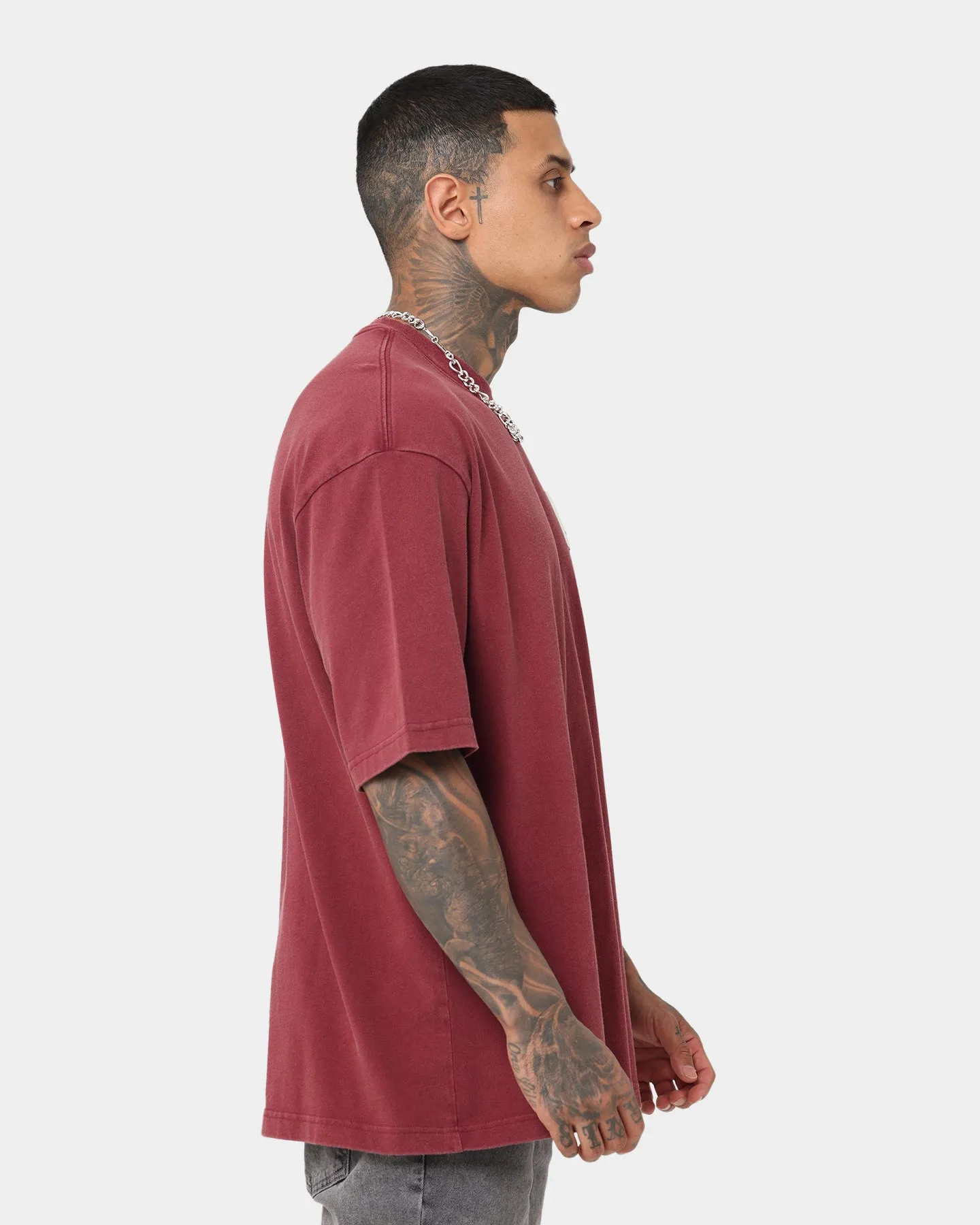 GentleWashResistance Everyday Comfort Jordan Flight Essential Oversized Washed T-Shirt Cherrywood Red