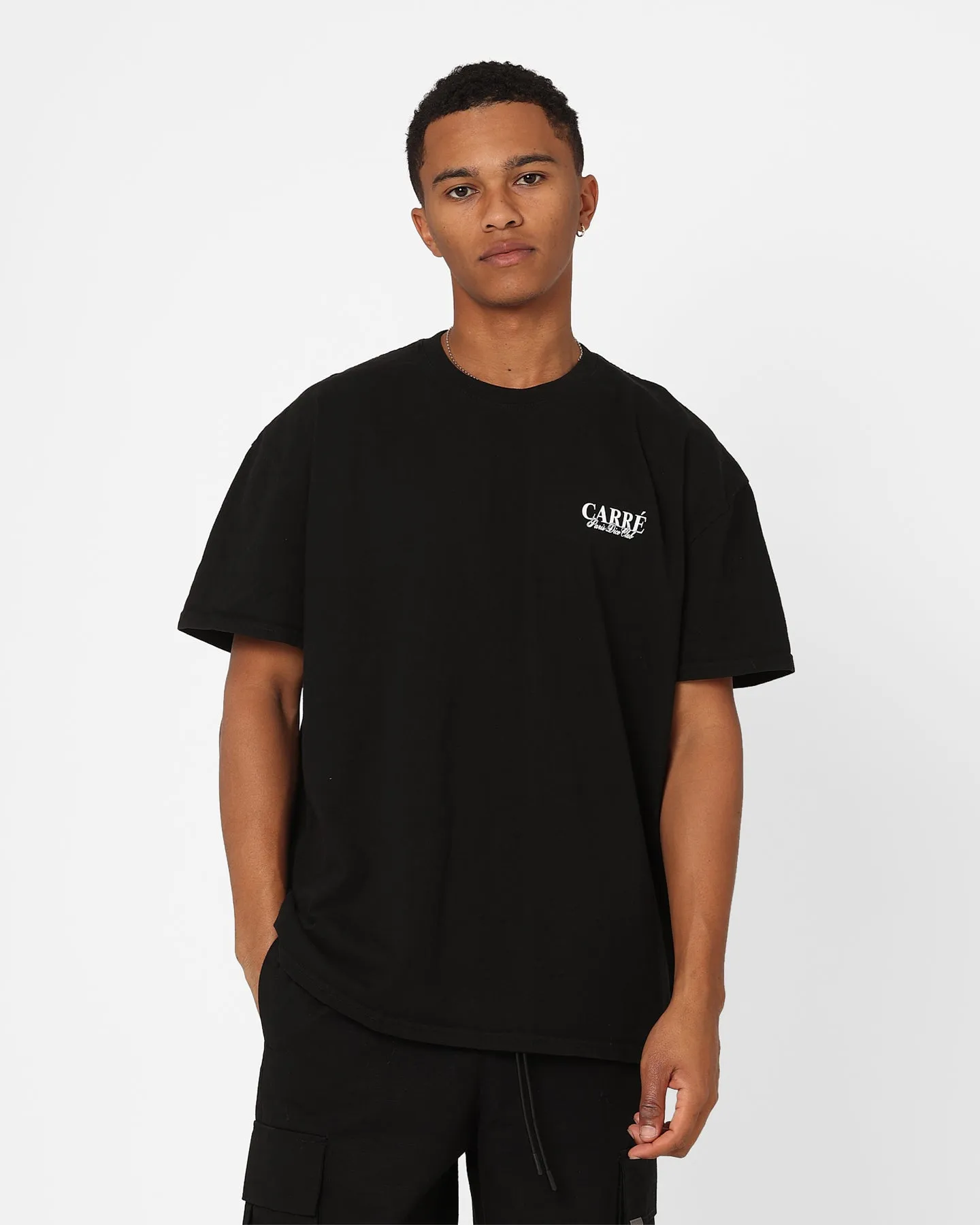 Multi Panel Structure Carre PDC T-Shirt Black