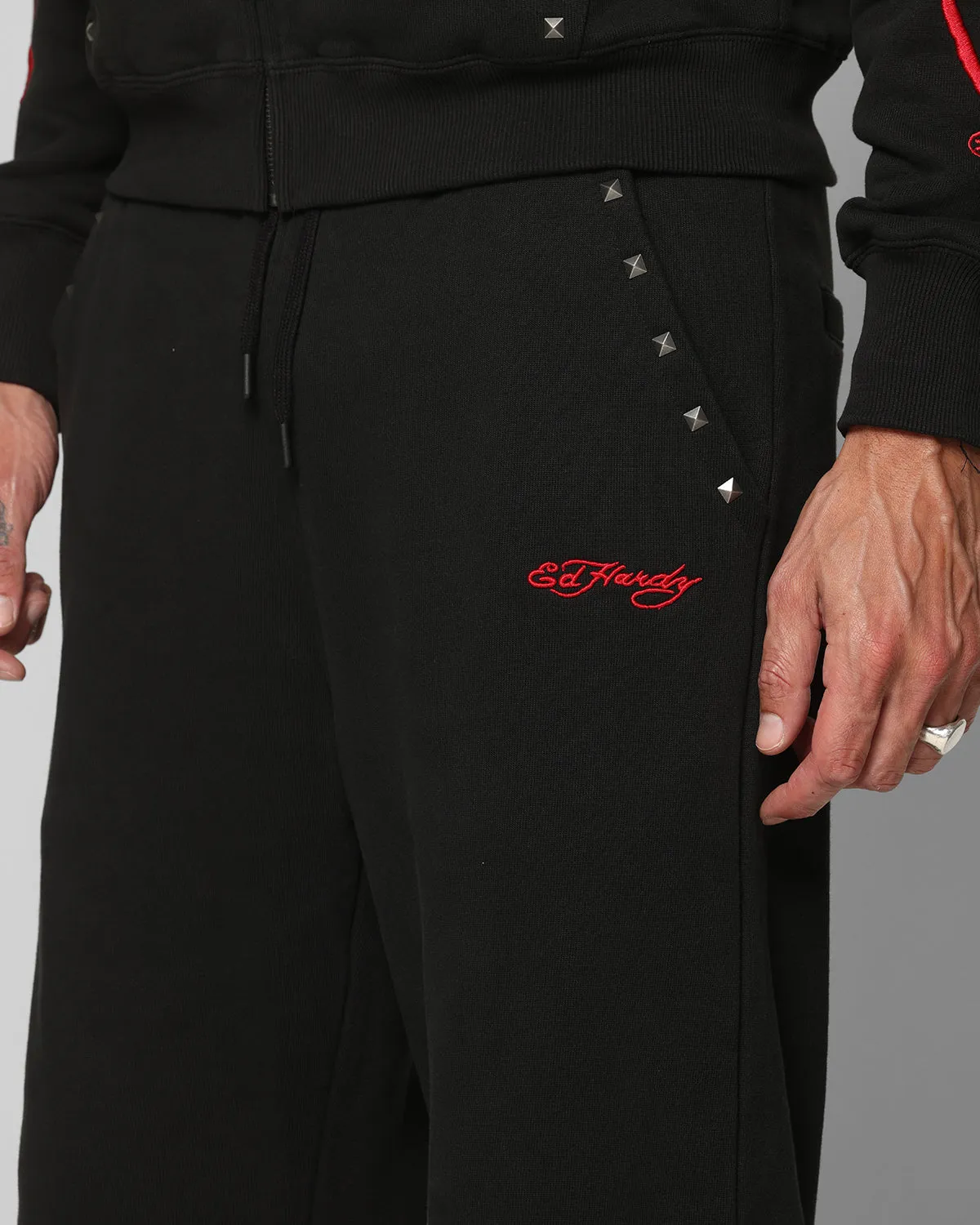 High Durability Thread Core Comfort Ed Hardy Ed Hardy Track Pants Black