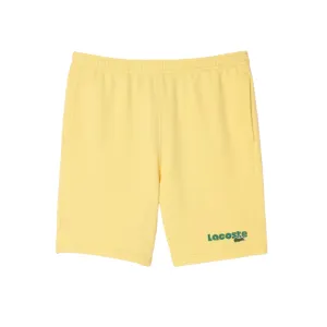 Lacoste Washed Effect Printed Shorts (Cornsilk) - GH7526 Red Flash