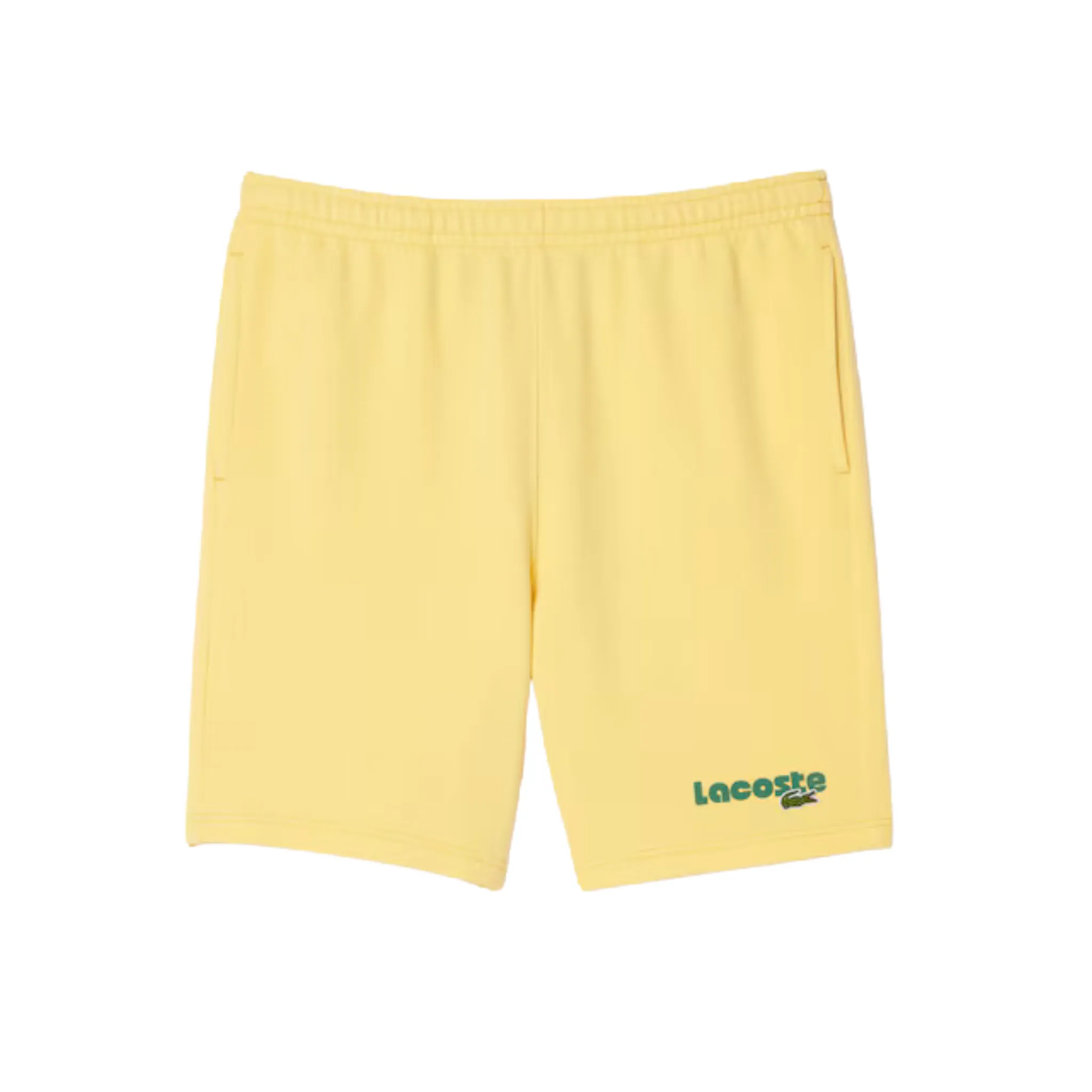 Lacoste Washed Effect Printed Shorts (Cornsilk) - GH7526 Relaxed Fit premium fabric