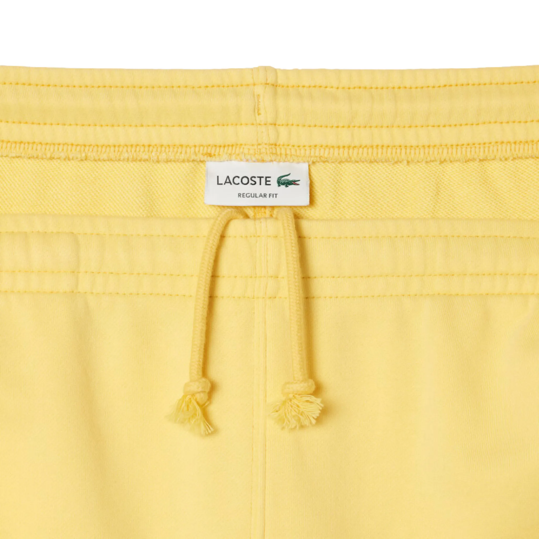ComfortWaistband OdorResistant Coating Lacoste Washed Effect Printed Shorts (Cornsilk) - GH7526