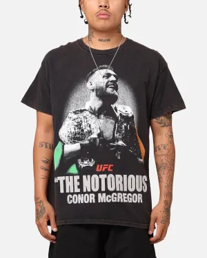 UFC By Goat Crew Conor McGregor Vintage T-Shirt Black Wash Soft and Stylish