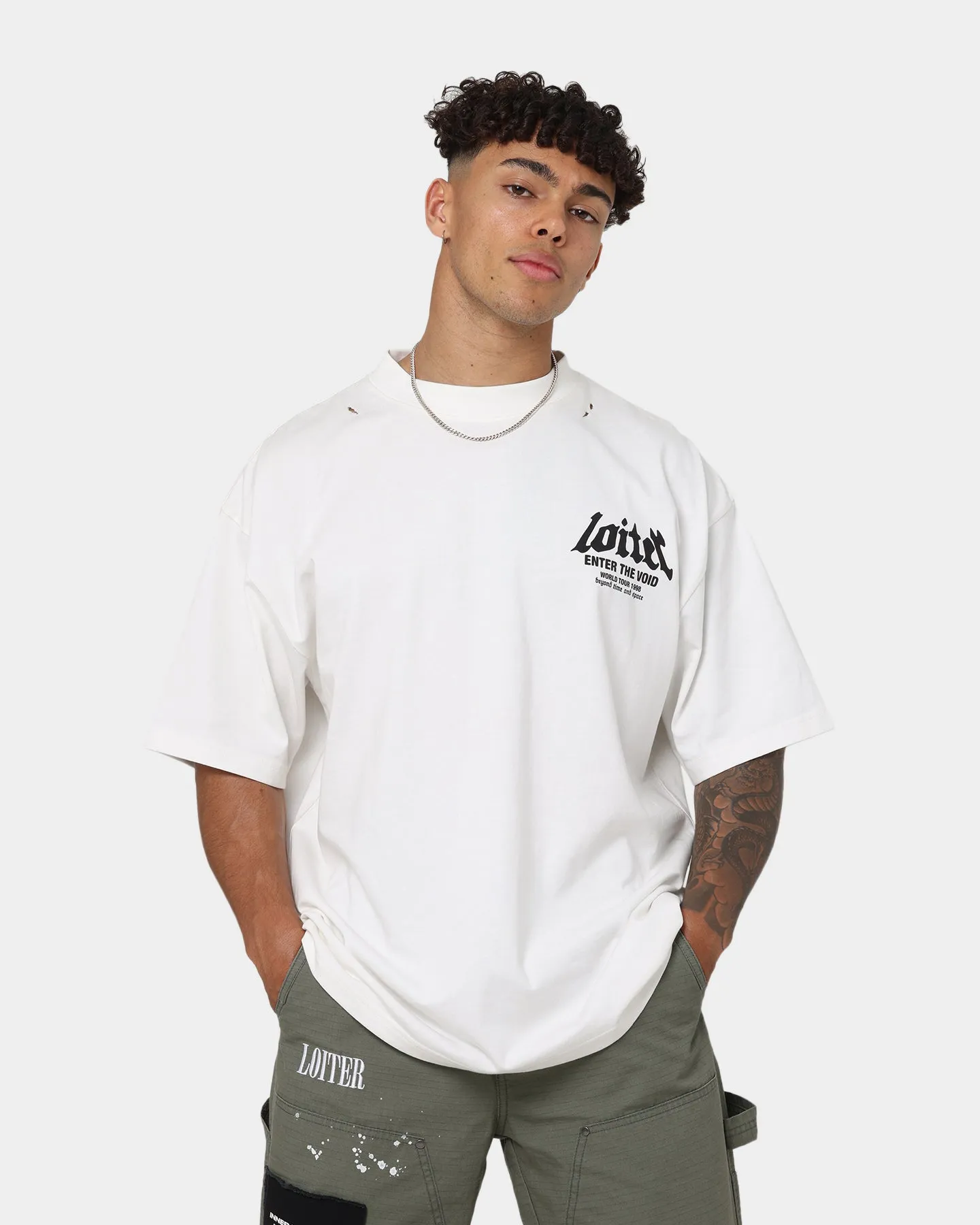Loiter Retrograde T-Shirt Off White Dimensional Stability Weave