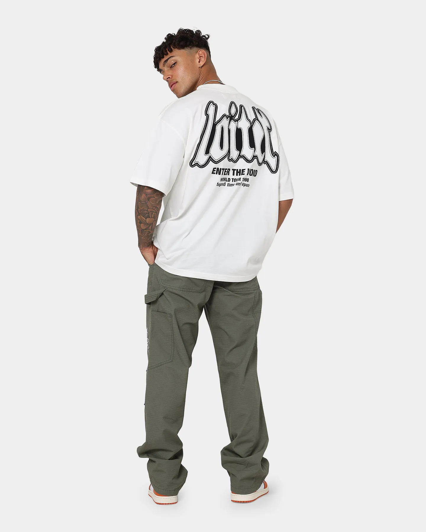 Loiter Retrograde T-Shirt Off White Sports Outfit