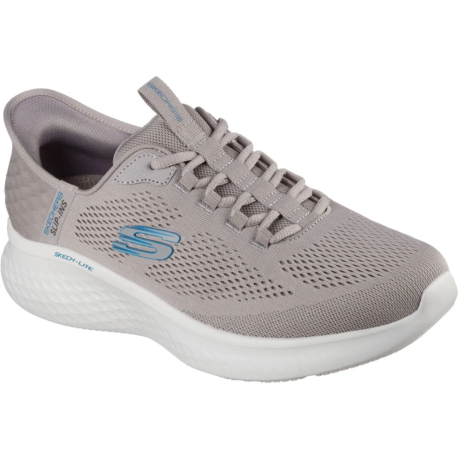 Skechers Mens Skech-Lite Pro Primebase Trainers Taupe/Brown Body Balance Arch Fit