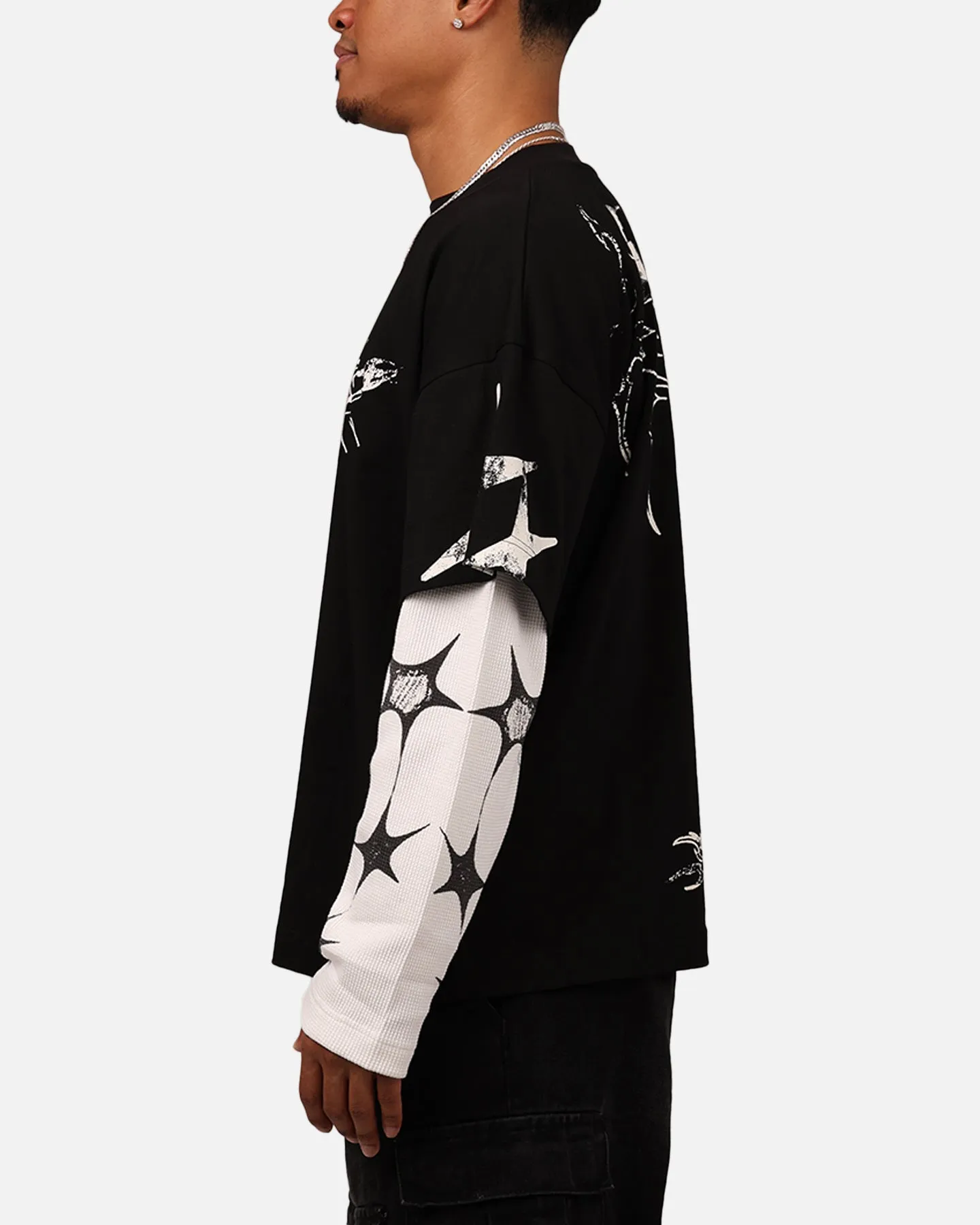 Loiter Seek N Destroy Long Sleeve T-Shirt Vintage Black HighNeckStyle