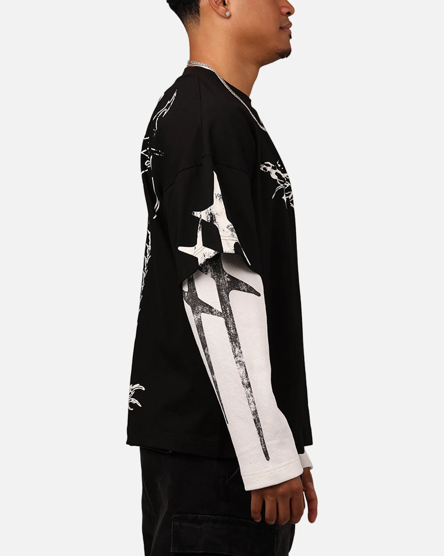Loiter Seek N Destroy Long Sleeve T-Shirt Vintage Black QuickDry Casual dress