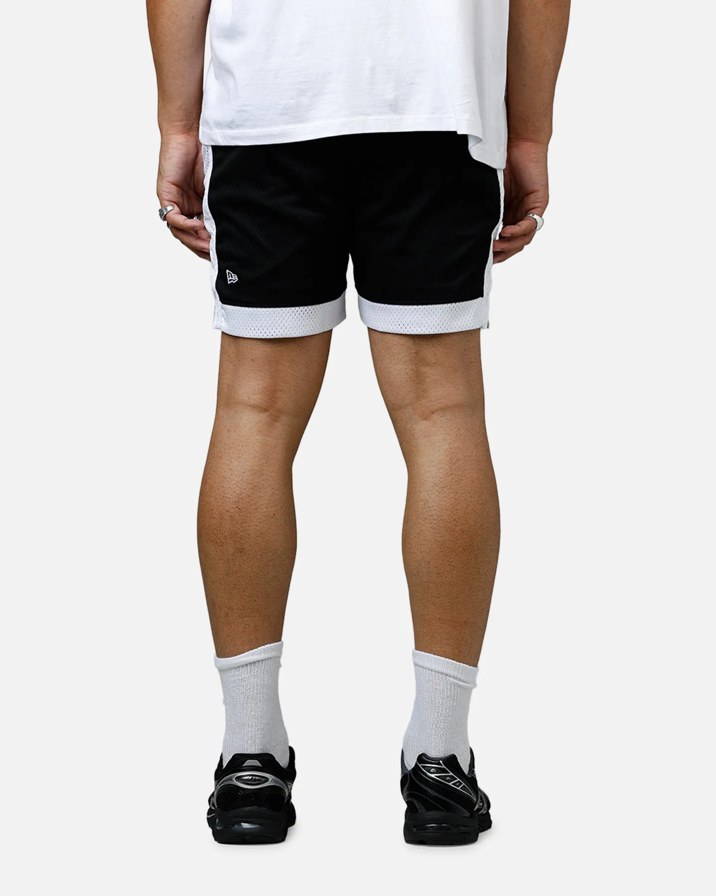 waterproof Smooth Texture New Era Los Angeles Lakers Sport Class Shorts Black/White