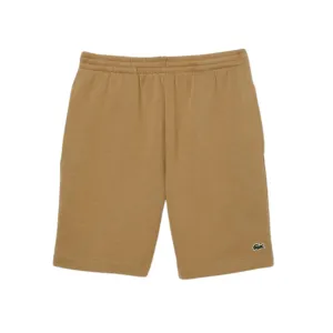 Lacoste Organic Brushed Cotton Fleece Shorts (Brown) Workwear Essentials
