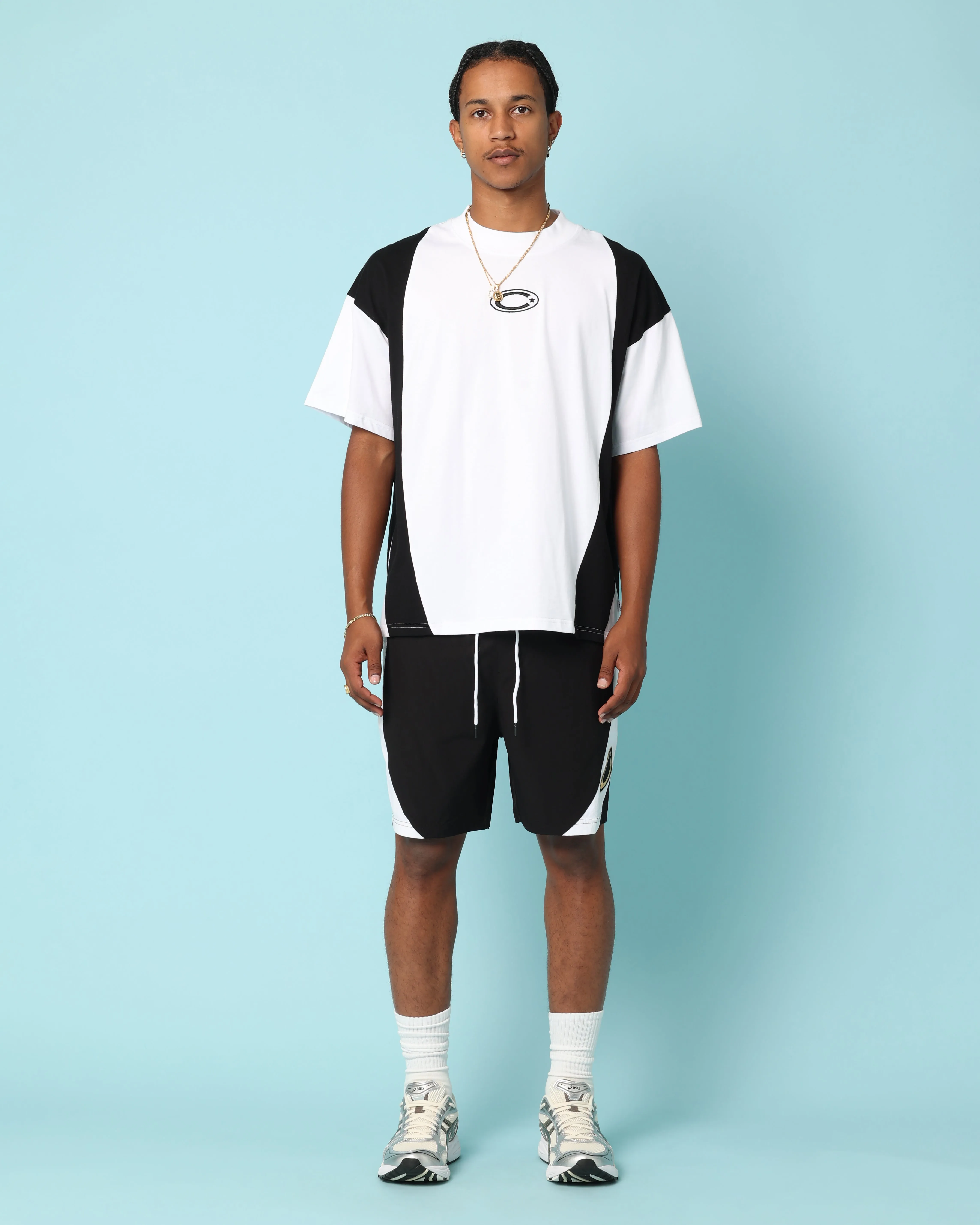 Carr?? C-Star Oversized T-Shirt White/Black Abstract print Quality Comfort