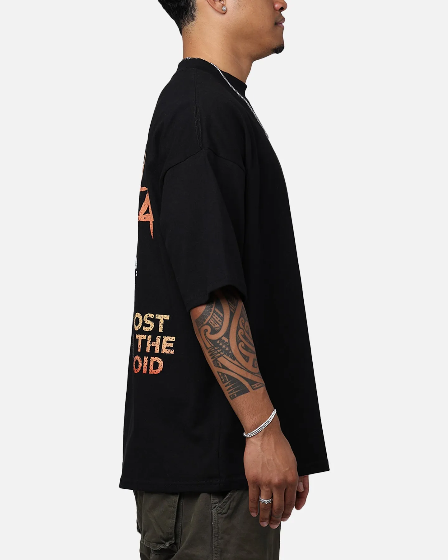 Saint Morta Deranged Mock T-Shirt Black Chilly Day Style Stretchable Weave