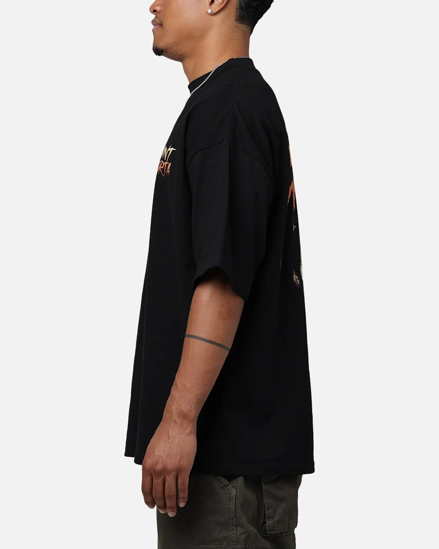 Saint Morta Deranged Mock T-Shirt Black Practical Design