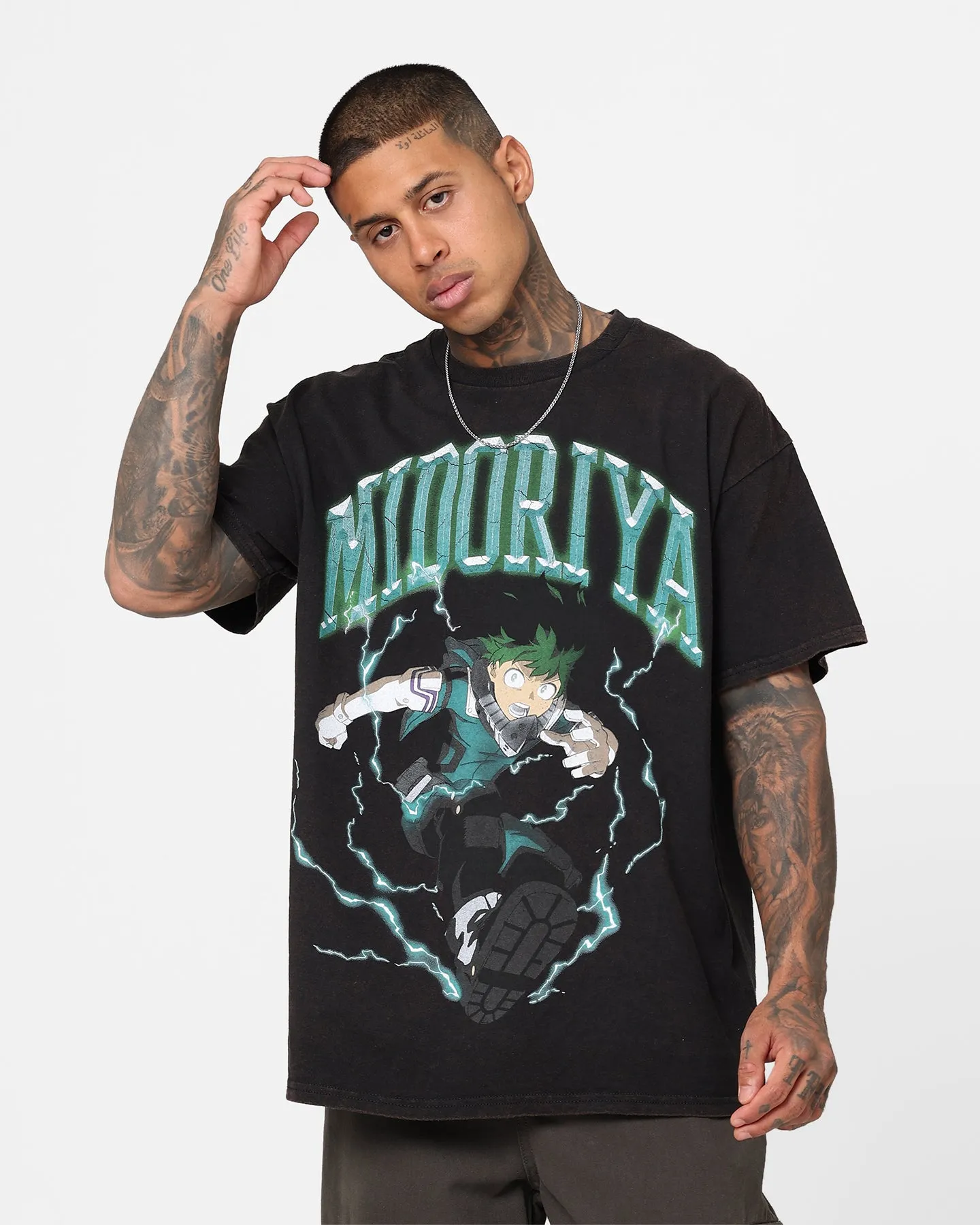 Goat Crew X My Hero Academia Midoriya Vintage T-Shirt Black Wash Ultimate Fit