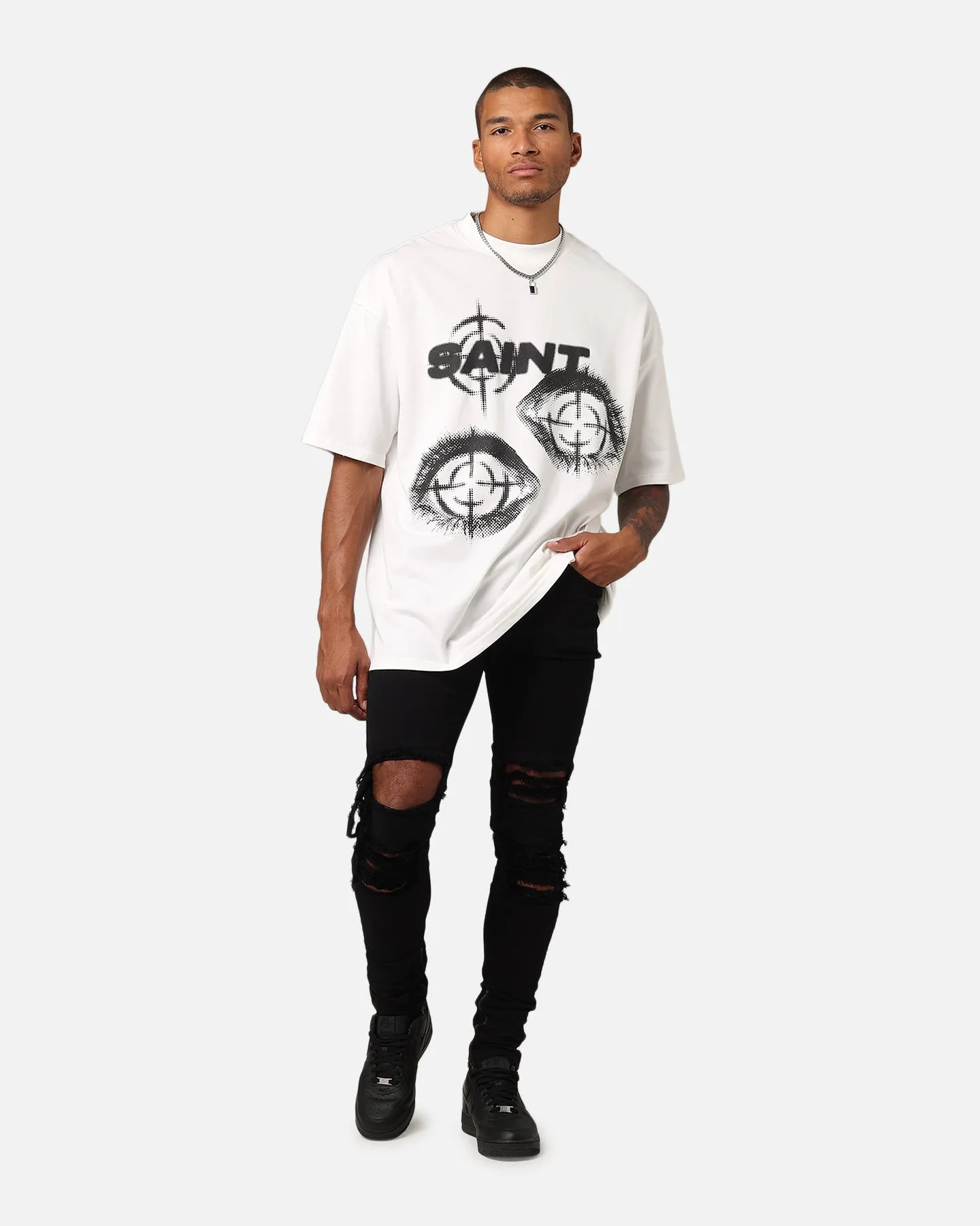 Saint Morta Save My Soul T-Shirt Off-White Seasonal Comfort