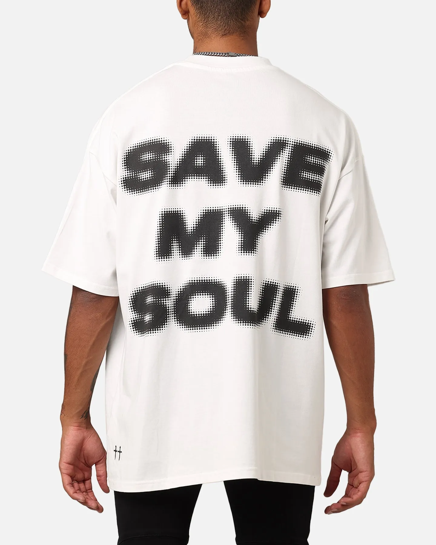 Hiking durability Saint Morta Save My Soul T-Shirt Off-White