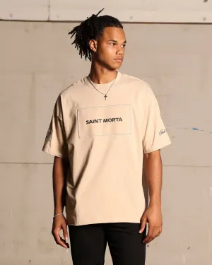 Temperature Control Fabric Quick Fit Saint Morta Moto Boxy T-Shirt Stone