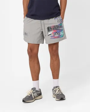 light feel Mitchell & Ness Los Angeles Kings Nylon Shorts Grey