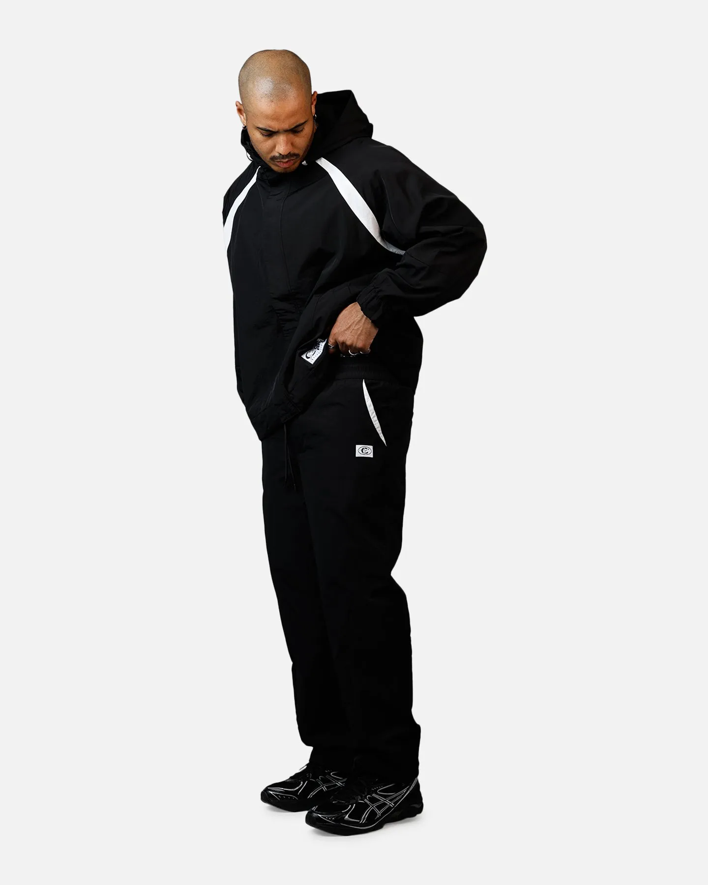 Carre Sprint Panelled Nylon Joggers Black MultiPocketSystem