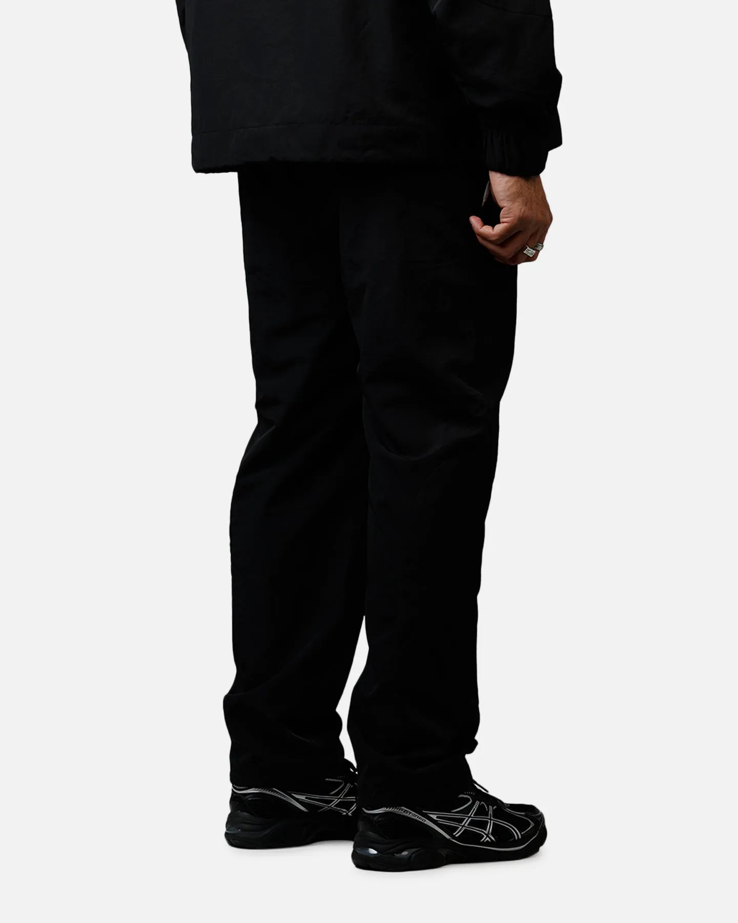 clean design Carre Sprint Panelled Nylon Joggers Black