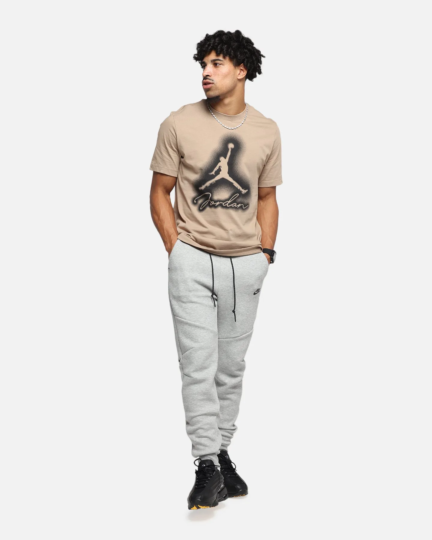 Stretch Fit Belt loops Nike Sportswear Tech Fleece Joggers Dark Grey Heather