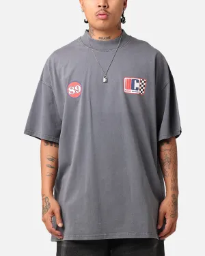 Anti Perspiration Lining Carre Course Oversized T-Shirt Vintage Grey