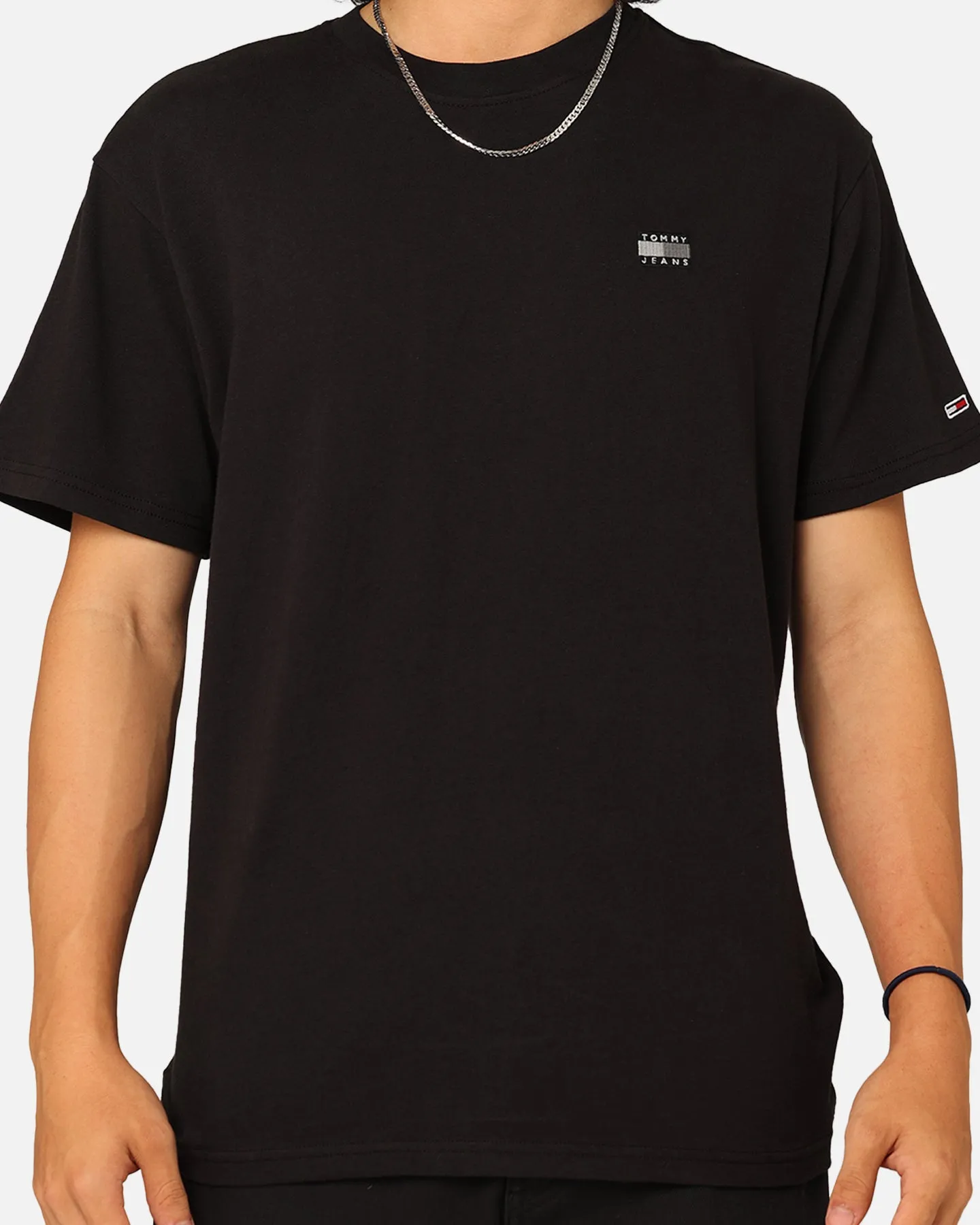 Tommy Jeans Relaxed Tonal Linear T-Shirt Black Easy Wear Option Everyday Wearable