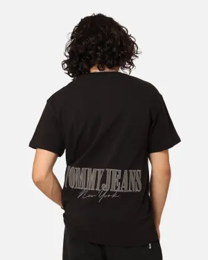 Tommy Jeans Relaxed Tonal Linear T-Shirt Black Comfy Layering Stylish Everyday Wear