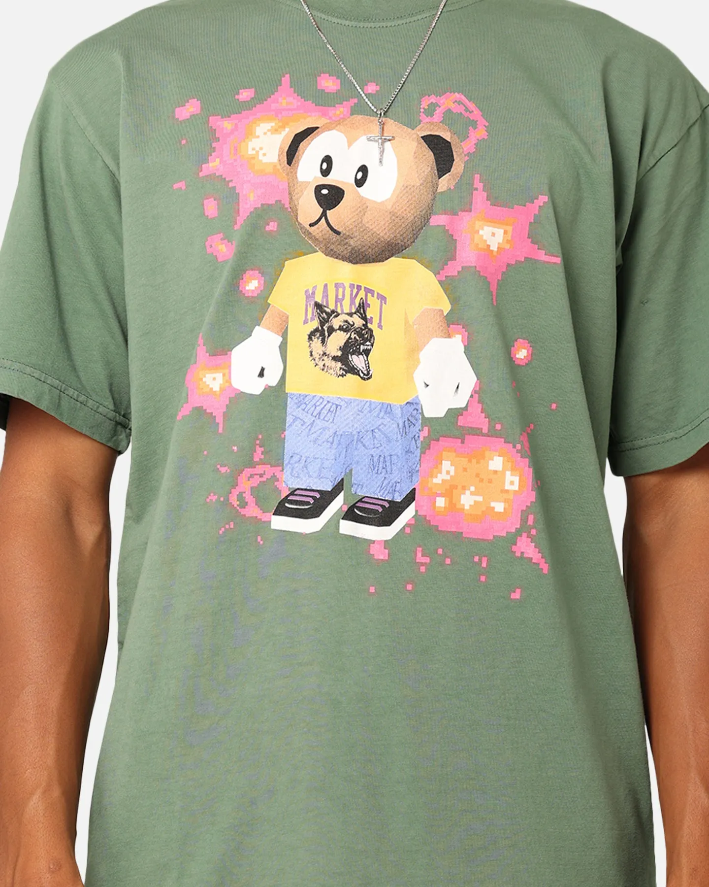 discount offer Chic Vibe Market 32-Bit Bear T-Shirt Fern