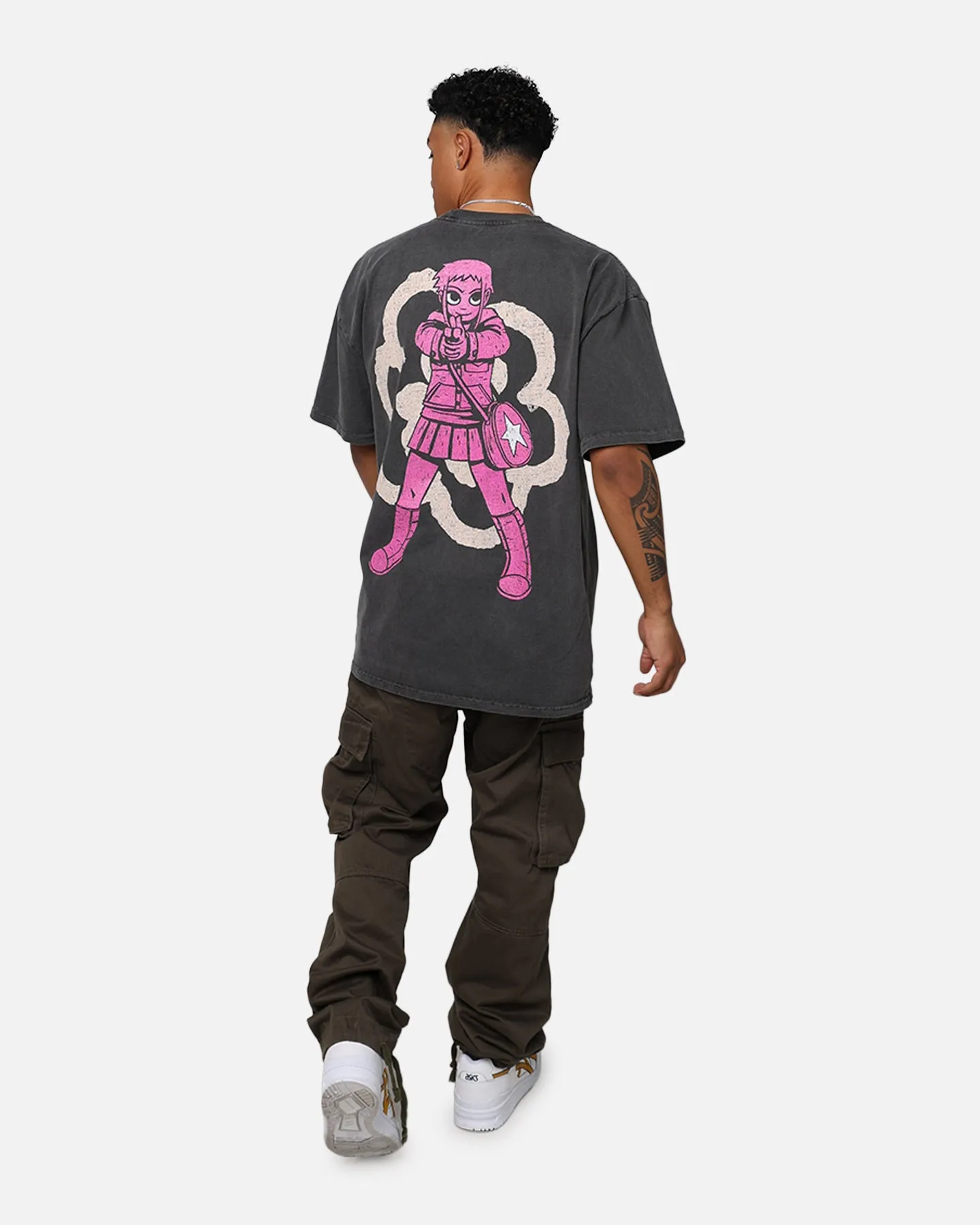AllSeasonWear Fashionable Ease American Thrift X Scott Pilgrim Ramona Flowers Heavyweight Vintage T-Shirt Black Wash