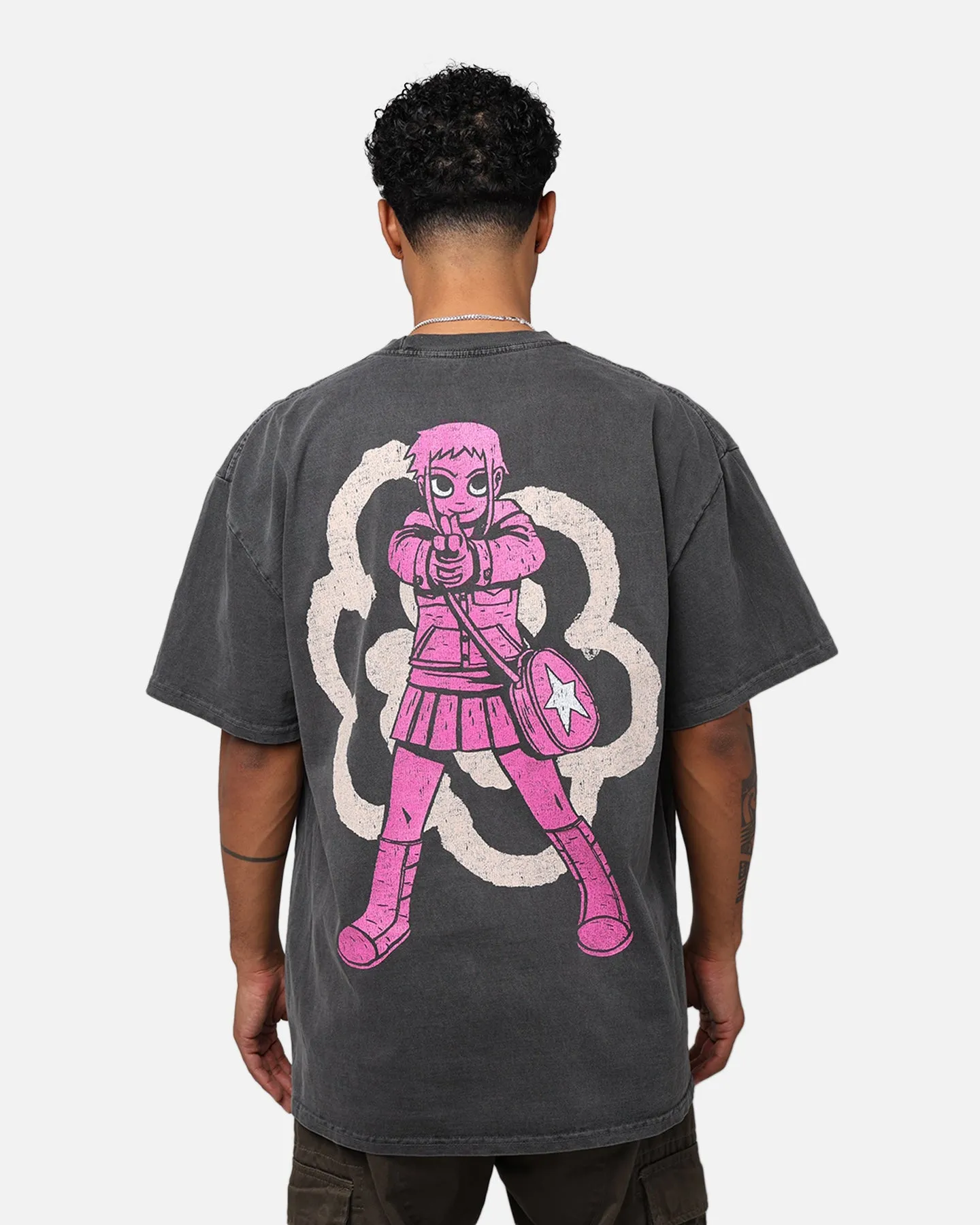 Eco Conscious Production American Thrift X Scott Pilgrim Ramona Flowers Heavyweight Vintage T-Shirt Black Wash