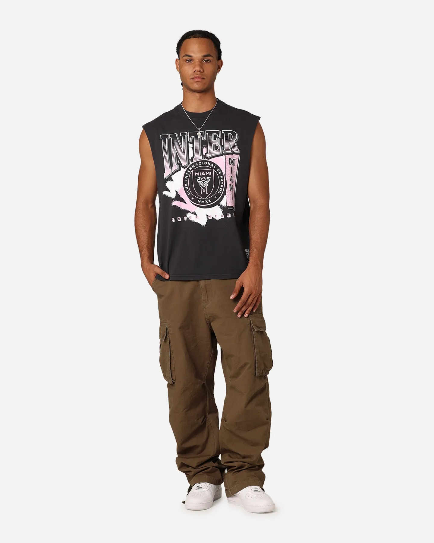 Outdoor Outfit Style Mitchell & Ness Inter Miami CF Brush Off Muscle T-Shirt Black