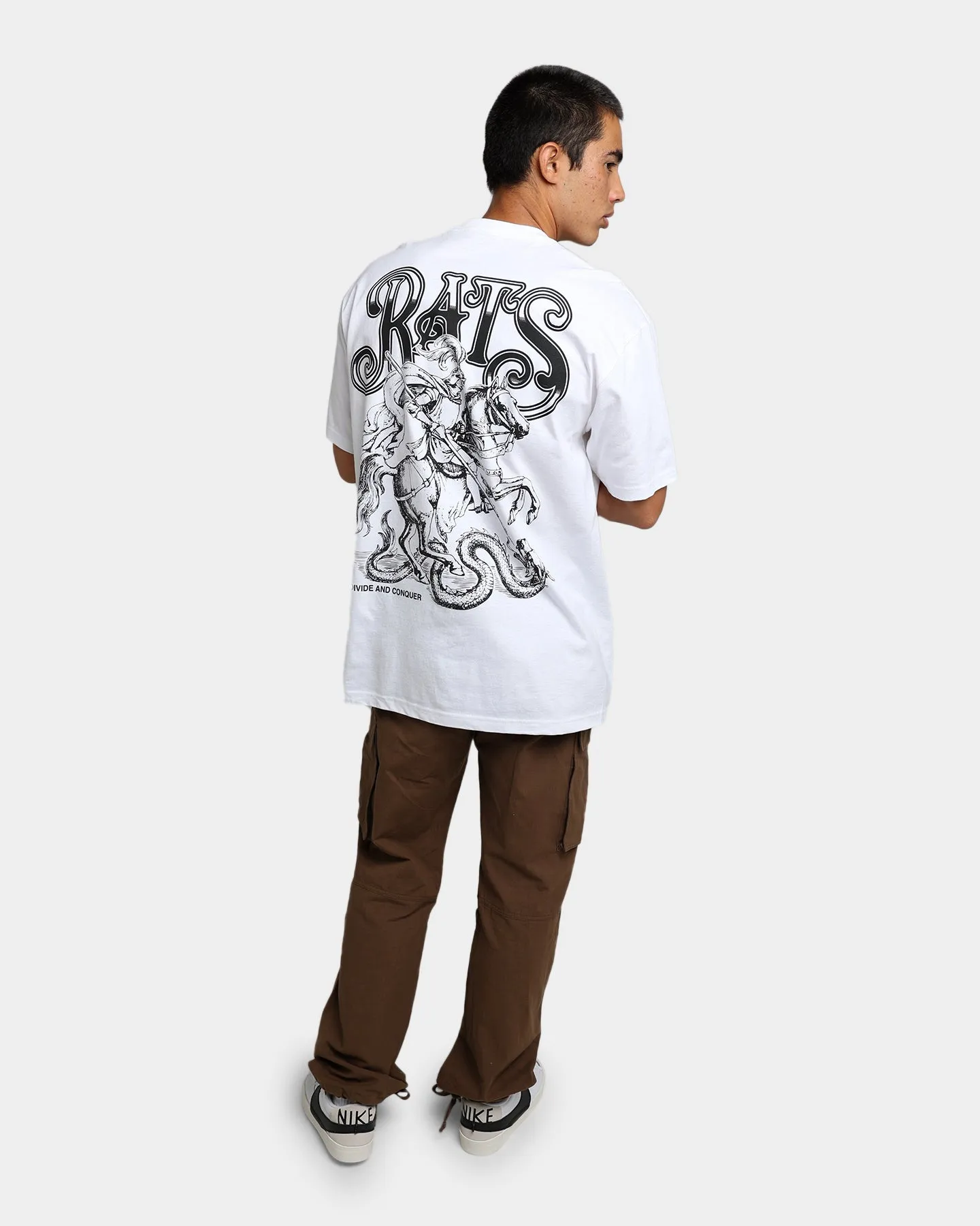 Rats Get Fat Divide And Conquer T-Shirt White Summer Casual LayeringFriendly