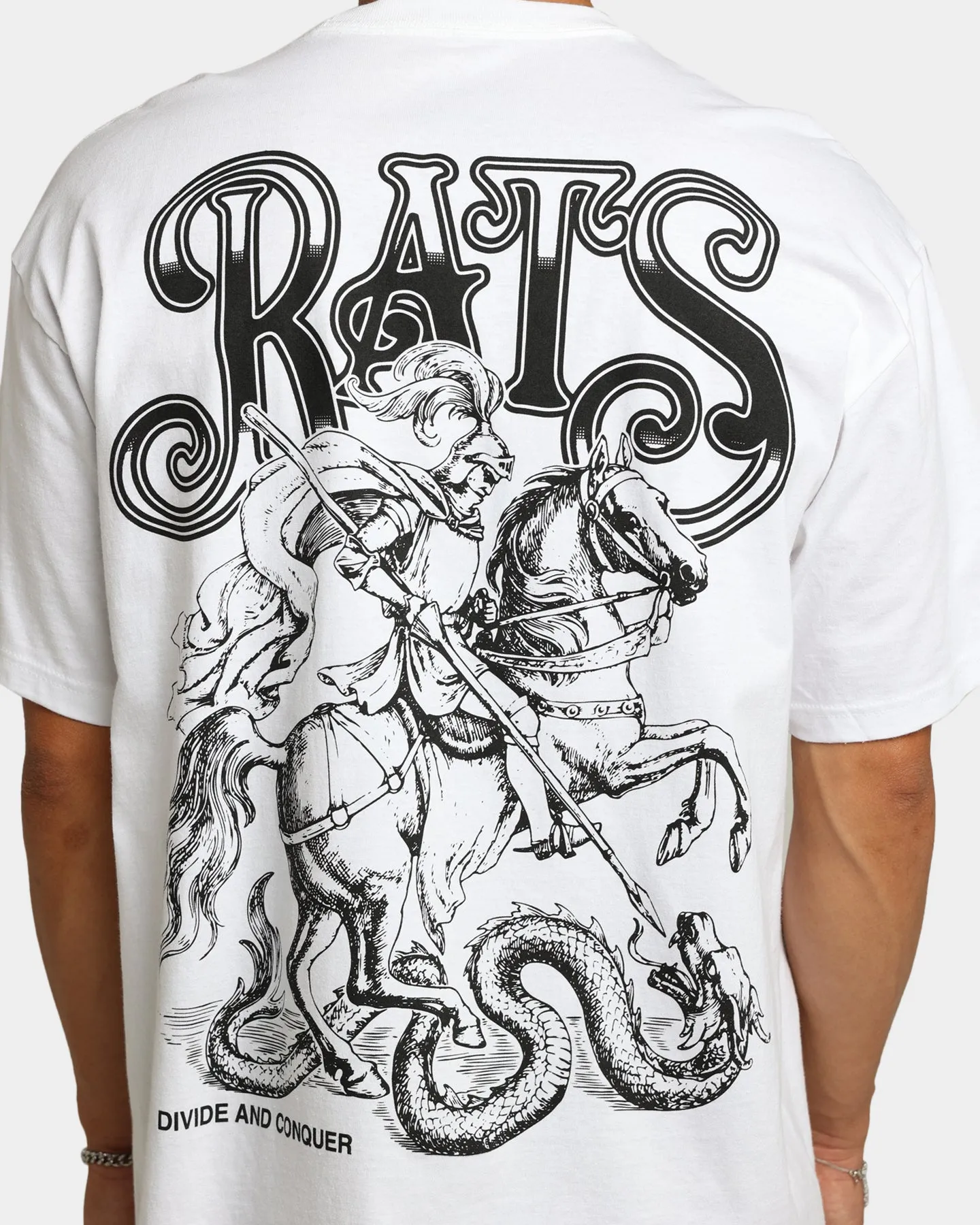 Rats Get Fat Divide And Conquer T-Shirt White AllWeatherComfort