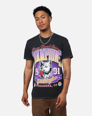 Comfy Look Wear Weekend Look 47 Brand 1991 Washington Rose Bowl T-Shirt Black