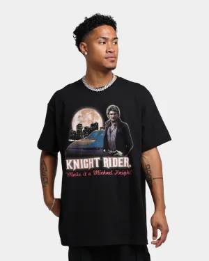 Fresh Vibes Non-toxic American Thrift X Knight Rider Make It Michael Knight T-Shirt Black