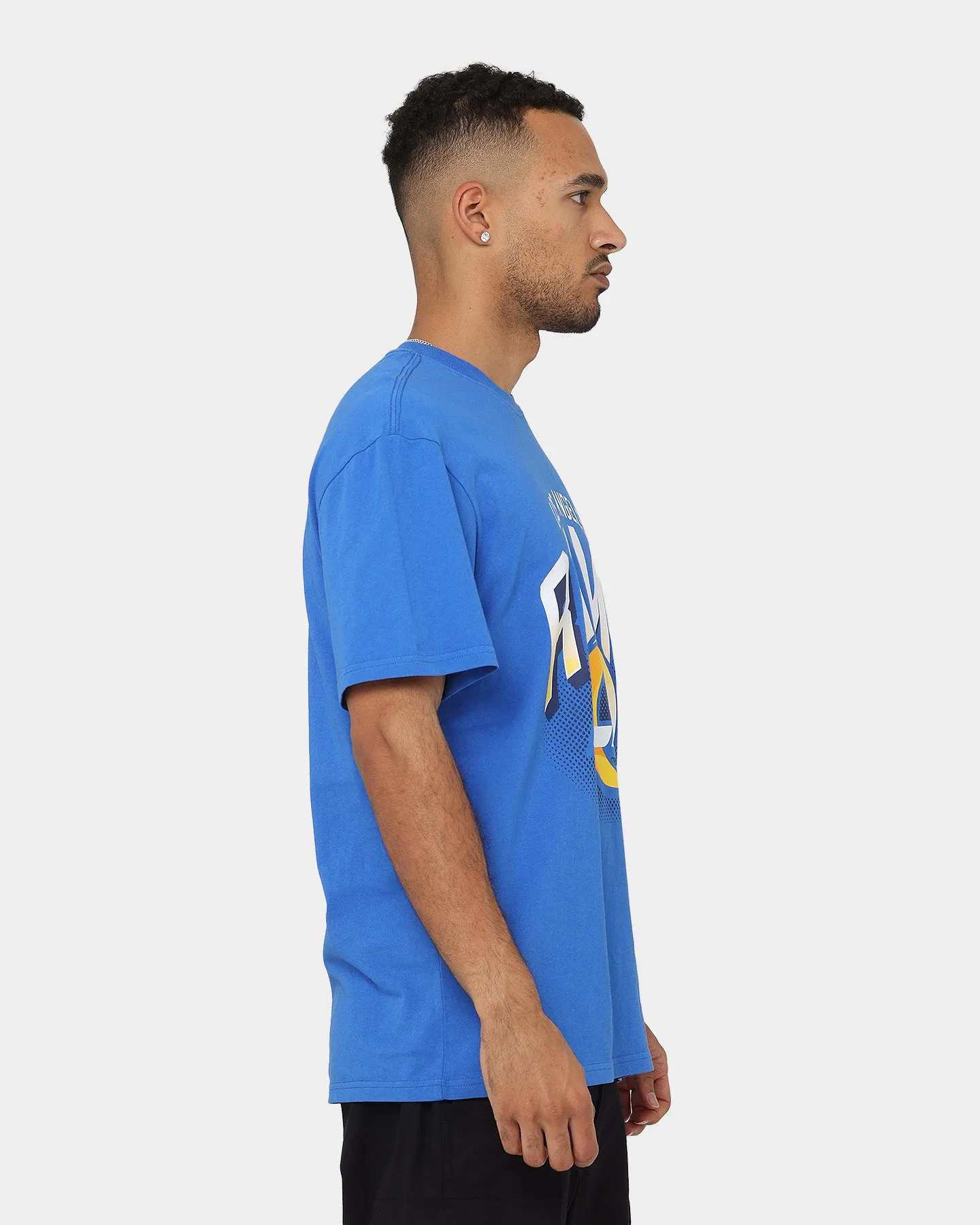 Majestic Athletic Los Angeles Rams Vintage Arch T-Shirt Royal Seamless Edging petite size